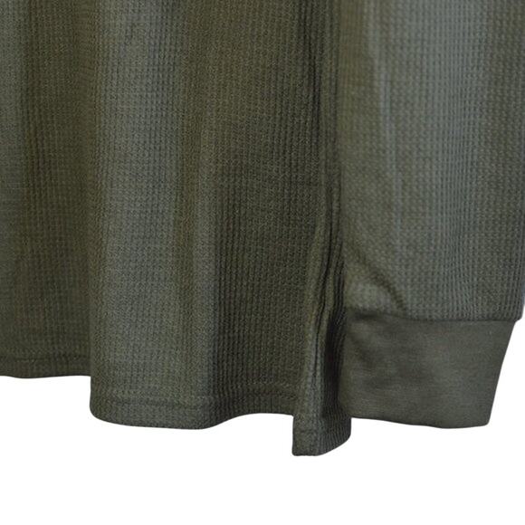 GALAXY BY HARVIC Men's Waffle Knit Thermal Shirt In Olive, Size Medium - Picture 4 of 4